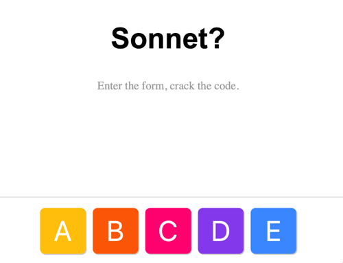a screenshot of the sonnet program